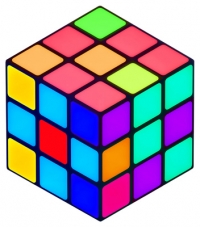 Gaismu efekta Magic Cube 3D noma